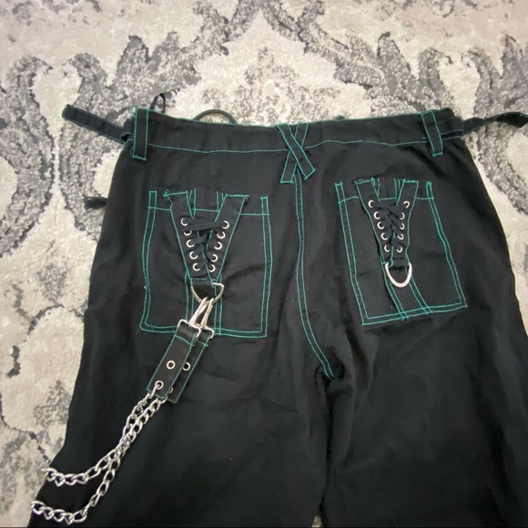 Tripp NYC Turquoise | Black Corset Bondage Pants - Picture 8 of 9